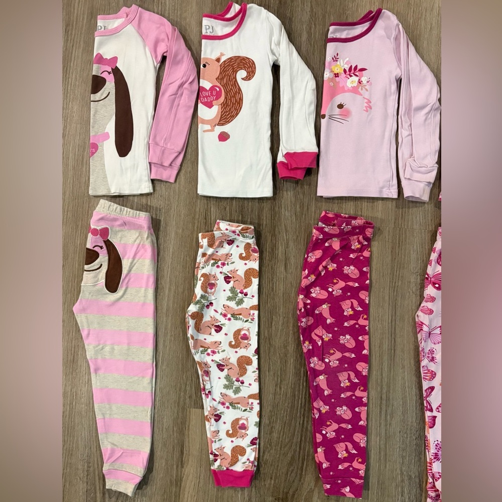 Girls 3T Cotton Pajamas-The Children’s Place, Carter’s PJs - Picture 2 of 3